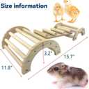 Chicken Perch Roosting Bar Jungle Gym Wooden Arch Bridge Platform Stand Ladder 3in1 Climbing Ramp Toys for Chick Hamsters Gerbils Mice Rodent and Small Animals