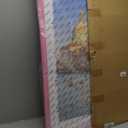 wyooxoo 24x36 Poster Frame Pink Made of Solid Wood Picture Frames Display Pictures 20x30 with Mat or 24x36 Without Mat Colorful Frame For Horizontal Vertical Wall Mounting