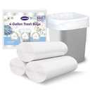LainNeala Small Trash Bags 4 Gallon, 300 Count Small Garbage Bag Bathroom White Mini Trash Bag Trash Can Liners Unscented Garbage Bags for Bathroom Can