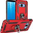 Samsung Galaxy S8 Case, Samsung S8 Phone Case, Military Grade Protective Cases with Ring for Samsung Galaxy S8 (Red)