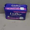 LivDry Adult XL Incontinence Underwear, Extra Absorbency Adult Diapers, Leak Protection, X-Large, 14-Pack