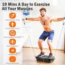 Vibration Plate Exercise Machine, Vibrating Plate for Lymphatic Drainage with 240 Adjustable Speeds, Full Body Vibration Plate Fitness Platform for Weight Loss, Bluetooth Music, Women and Men