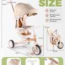 7-in-1 Tricycle for Toddlers 1-3 Years Gift, Foldable Baby Trike Stroller