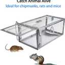 Gingbau 2-Pack Rat Traps Humane Live Chipmunk Mouse Trap Cages for Indoor and Outdoor Use
