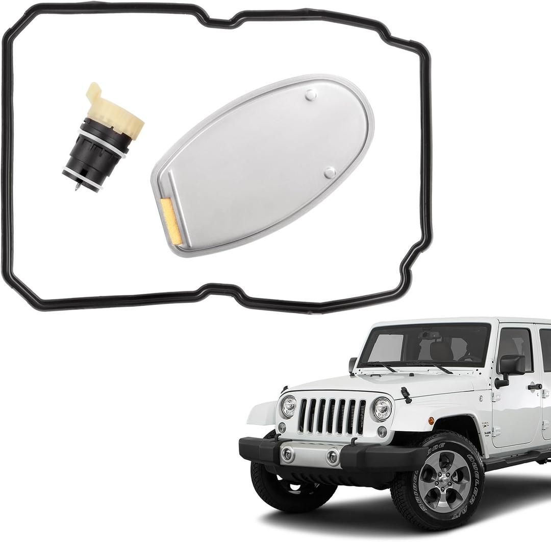 1402770095 Automatic Transmission Filter Oil Pan Gasket Kit Fits for 722.6 Transmission, Compatible with Wrangler 03-18, Charger 06-19, Challenger 08-14, Sprinter 2500/3500 03-09, Chry-sler 300 05-14