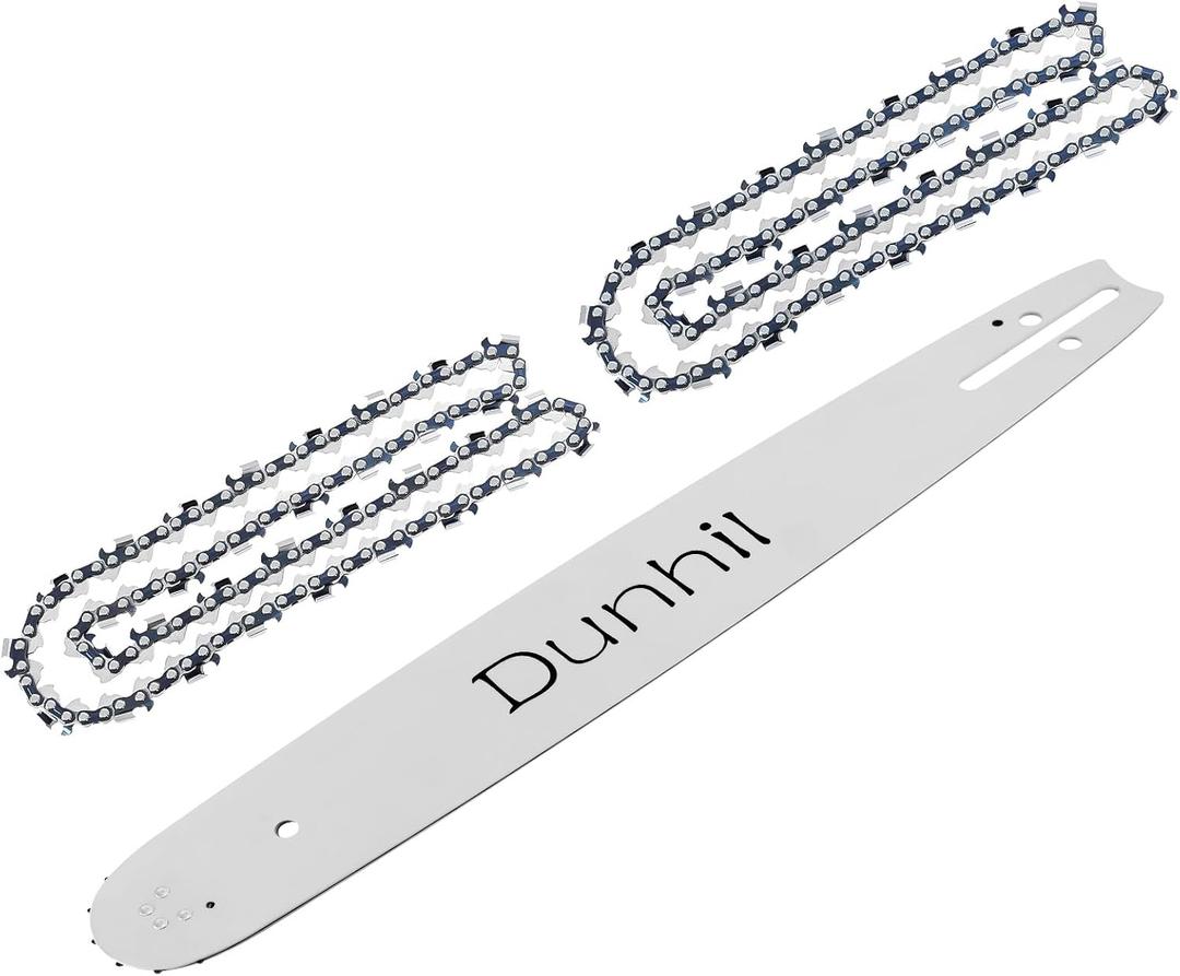 Dunhil 18 Inch Chainsaw Chains .063" Gauge .325" Pitch 68 Drive Links 2-Pack and 1 guide bar for Sthil MS250 MS251 MS230 MS210 021 025 3639 005 0068 26RS 68 for Oregon L68 Chainsaw Chain