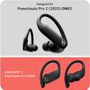 TUDIA TPU Case Compatible with Powerbeats Pro 2 (2025) [Case Only] with AirTag Holder, 2-in-1 Protective Cover with Magnetic Lid Lock and Carabiner, Shockproof Bumper Shell for Earbuds - Black