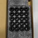 Richeer 20pcs 1.4 inch Black 1/2-20 Closed End Bulge Acorn Lug Nuts - 3/4" 19mm Hex Wheel Lug Nut for Bronco Mustang Ranger Safari YJ TJ KJ KK ZJ WJ WK XK MJ XJ