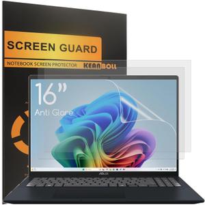 3 Pack Anti Glare Matte Screen Protector for ASUS Vivobook 16 M1607 S1607 M1605 M1603 X1605 X1603 & Vivobook Pro 16 K6602 K6604 N7601 N7600 & Vivobook S 16 M5606 M5602 S5606 S5602 TP3604 TN3604 TP3607