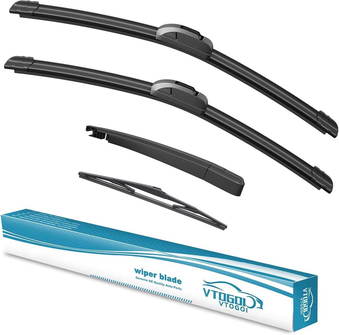 VTOGOI Windshield Wipers Replacement for Hyundai Tucson 2016-2021 Front Rear Wiper Blades and Rear Windshield Wiper Arm Set for My Car (Pack of 4)