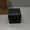 Tissue Box Cover Square Resin Tissue Holder for Home Decor, Hand Poured Marble Tissue Box Holder, 5 x 5 x 5.5 inches, Black