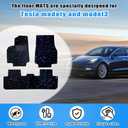 Starlight Floor Mats for Tesla Model Y with App Control led Floor Starlight Design All Weather Anti-Slip Mats, Black Automotive Carpet,Creates a Romantic Atmosphere for Date