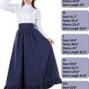 CR ROLECOS Victorian Dress for Women 2-Piece 1800s Civil War Edwardian Dresses Ruffled Renaissance Costume Ball Gown (White, M)