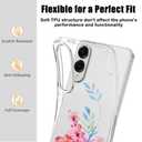 CameCosy Compatible for Samsung Galaxy S25 Edge Case, Pretty Wild Flowers Pattern Slim TPU Shockproof Transparent Protective Case Cover for Samsung Galaxy S25 Edge 6.6inch