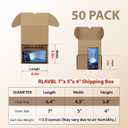RLAVBL 7x5x4 Small Shipping Boxes Set of 50, Brown Corrugated Cardboard Box for Packing, Mailing, Business