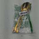 4 Pieces Serving Spoons Set, Includes 2 Serving Spoon and 2 Slotted Spoon, 8.8 Inch Stainless Steel Buffet Banquet Spoons, Serving Utensils Set for Parties, Gold