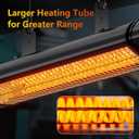 Hanging Patio Heater, Outdoor Electric Heater, Wall Mounted & Ceiling Infrared Garage Heater for Outdoor/Indoor Use, 1500W, Remote Control, Black