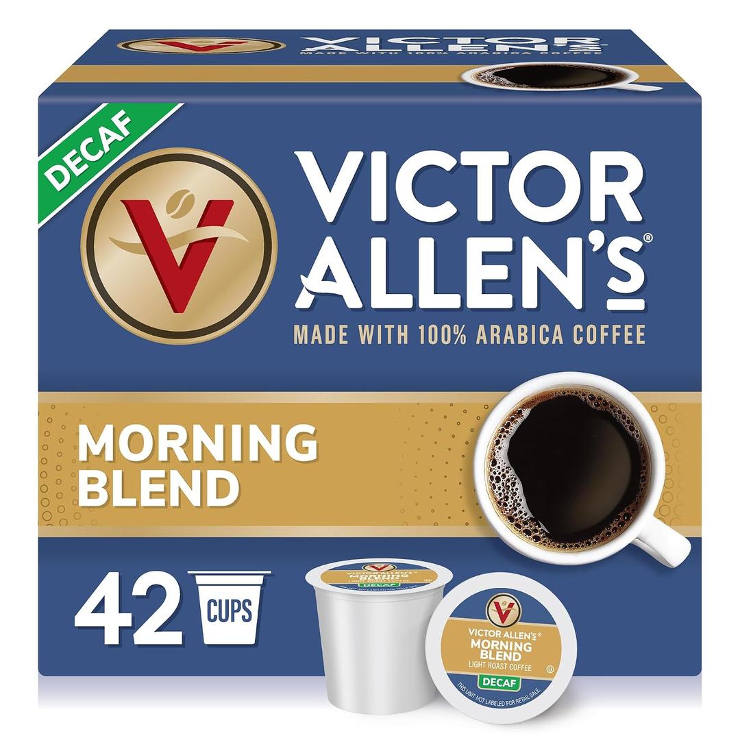 Victor Allen's Coffee Decaf Morning Blend, Light Roast, 42 Count, Single Serve Coffee Pods for Keurig K-Cup Brewers (EXP 07/05/26)