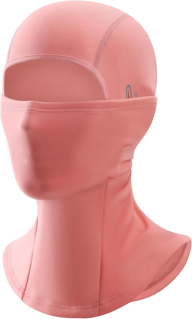 Windproof Kids Ski Mask Warm, Youth Balaclava Ski Mask Under Helmet (One Size-Small, Pink)