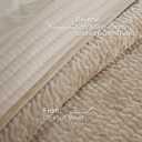 BEDELITE Velvet Quilt Set Queen Size, Luxury Velvet Comforter for All Season, Lightweight Soft Quilted Bedding Set, Striped Channel Oversized Bedspread Coverlet with 2 Pillow Shams,Taupe