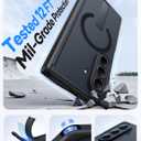 Vihibii for Samsung Galaxy Z Fold 7 Case with Stand, Compatible with MagSafe, Full Lens & Hinge Protection, Front Screen Protector, Military Grade Rugged Phone Cover Case for Galaxy Z Fold 7, Black