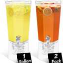 Lifewit 1 Gallon Drink Dispenser for Party with Leak-Proof Spigot, 2 Pcs
