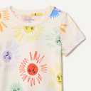 3 x Amazon Essentials Girls and Toddlers' Short-Sleeve T-Shirts (X-Large, Ivory Suns)