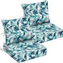 24x24 Outdoor Chair Cushions Set of 2, Waterproof Deep Seat Cushions for Patio Furniture with Removable Cover, Fade Resistant 4'' Outdoor Seat Cushion with Ties Handle for Wicker Sofa Couch, D20, 24x24x4in-2Set