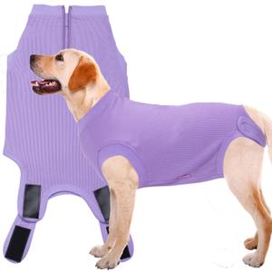 Recovery Suit for Dogs,Dog Cone Alternative Zipper Surgery Suit Female Spay,Soft Dog Surgery Suit for Anti Licking,Breathable Surgical Suit for Dogs Female Spay XL