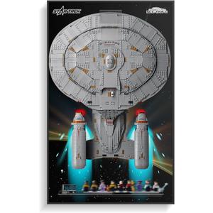 Wall Mount Display Frame for Star Trek Enterprise 10356 | Space-Saving Display Board, Turn Your Build into Wall Art | Compatible with Lego Star Trek Enterprise (Only Board, 32" x 20")