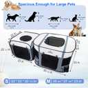 Cat Playpen with Separate Areas, Pet Playpen Indoor House for Small Dog, 2-in-1 Waterproof Dog Crate Furniture Tent Cage Outdoor, Large Portable Pop Up Cat Enclosure Kennel for Puppy/Kitten