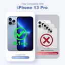 Compatible with iPhone 13 Pro Case with Magnetic Ring Stand [Compatible with Mag-Safe] [Built-in Screen Protector] Military-Grade Drop Protection Matte Translucent Phone Case, Dark Purple
