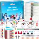 ARTPAR 20 Pack Modeling Clay DIY Snowman Kit,Air Dry Clay Snowman Crafts for Kids,Christmas Stocking Stuffers for Kids,Christmas Crafts Xmas Gift