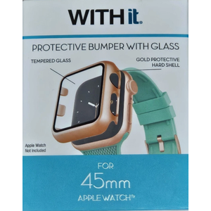 Apple Watch 45MM Protective Bumper Tempered Glass Smartwatch Screen Protector Apple Watch 45MM Protective Bumper Tempered Glass Smartwatch Screen Protector
