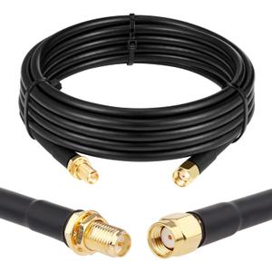 XRDS -RF RP-SMA Male to RP-SMA Female Coax Cable 10FT, RG58 WiFi Antenna Extension Coax Cable for WiFi LAN Router Wireless Network Card Adapter
