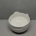 MALACASA Serving Bowls, 114 OZ(10") Extra Large Salad Bowls Set of 2, Porcelain White Serving Bowls for Salad, Soup, Pasta and Dinner, Large Ceramic Bowl Set for Entertaining, Series REGULAR