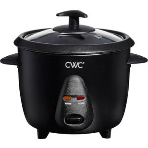 COOK WITH COLOR 6 Cup Rice Cooker 300W - Effortless Cooking and Perfectly, Cooks 3 Cups of Raw Rice for 6 Cups of Cooked Rice, Black