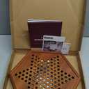 AMEROUS 12.5 inches Wooden Chinese Checkers Set with Storage Drawer - 60 Acrylic Marbles in 6 Colors - 12 Bonus Spare Marbles, Classic Strategy Family Board Game for Kids and Adults