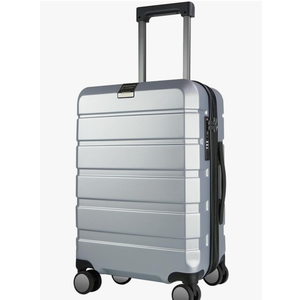KROSER Hardside Expandable Carry On Luggage with Spinner Wheels & Built-in TSA Lock, Durable Suitcase Rolling Luggage with USB Port, Carry-On 20-Inch, Silver Grey