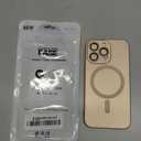ankofave Magnetic case for iPhone 13 Pro Phone Case for Women, Matte Luxury Soft Metallic Luster Design with Camera Lens Protector, Compatible with Magsafe Case for iPhone 13 Pro 6.1" -Champagne Gold