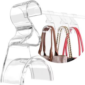 Purse Hanger Organizer for Closet - Durable 3 Pack Luxury Holder for Tote Handbag Satchel Crossover Backpack - Strong & Sturdy - Holds Up to 65 LBS - No Tools Needed, Easy Clean