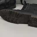 Hbeylia Women's Combat Boots With Side Zipper Pockets Fashion Casual Leather 10-Eyes Lace Up Mid Calf Anti Slip Platform Wedge Low Heels Motorcycle Riding Short Boots For Women Winter Shoes, Size 9.5