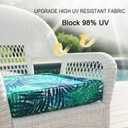 NettyPro Patio Chair Seat Cushion Covers Set 4, Waterproof Outdoor Furniture Cushion Slipcovers with Zipper and Tie, 21 x 19 x 3 Inch, Replacement Cover Only, Tropical Leaf