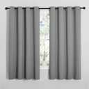 NICETOWN Silver Grey Blackout Curtain Panels for Bedroom, Thermal Insulated Grommet Top Blackout Draperies and Drapes for Basement (2 Panels, W55 x L68-inch)