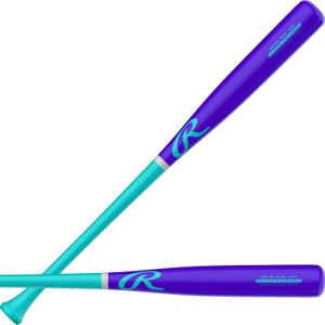Rawlings | Player Preferred Adult Wood Bat | Ash | Multiple Sizes & Colors (32", Purple / Bright Teal | 318)