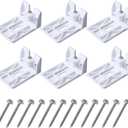 6 Pack 3/4" Blinds Shade Bracket Replacement for Hunter Douglas Duette Bracketm, Blind Mounting Brackets Fit for Honeycomb, Duette, Cellular, Applause Shades - White