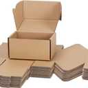 PHAREGE 6x4x3 inch Shipping Boxes Bulk 25 Pack Brown, Tab Lock Tuck Top Mailer Boxes for Packaging Small Business, Small Cardboard Gift Boxes for Wrapping Mailing Presen