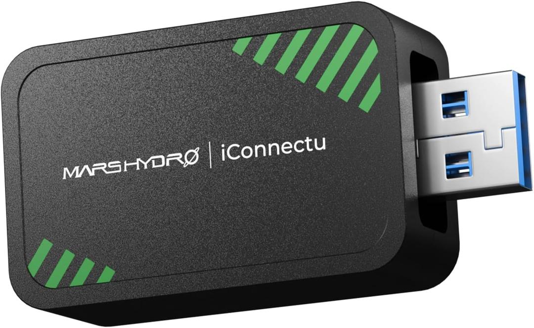 MARS HYDRO 2025 iConnectu Controller, for New Version FC & FC-E & SP3000 LED Grow Lights, Bluetooth USB Supports Smart Grow System Devices, WiFi App controllable, Expansion Port for RJ12, Grey