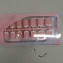 Misssix French Gel Nail Tips, 160Pcs French Tip Press on Nails Short Square Pink, No Need to File Tips Pre-lasting, Fake Nails for Nail Art DIY 16 Sizes