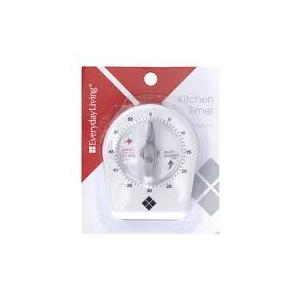 Powerzone TNI24111 Indoor Electromechanical Timer, 125 V, 8 A, 24 Hr and 
Everyday Living® Extra Long Ring Kitchen Timer, 1 ct